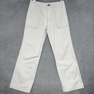 VTG Gap Barrel Pants Youth‎ 12 x 26.5 Beige Cargo Wide Leg Mid Rise Utility 90s